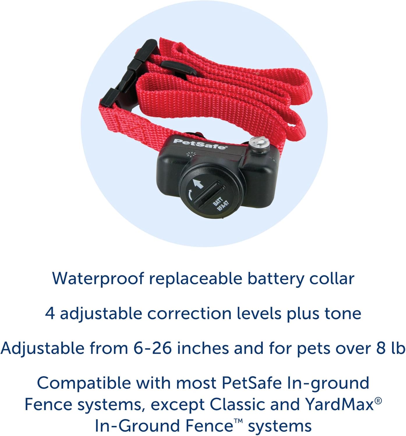 Ultralight Collar In-Ground Fence | Collar Only, Replacement, Extra, Add-A-Dog, Tone & Static Correction, Waterproof, Dogs & Cats 8 lb+